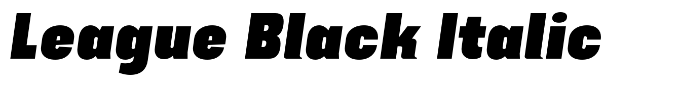 League Black Italic